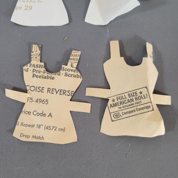 Vintage Wooden Paper Dolls with Handmade Outfits Set of 2 Collectible - Picture 16 of 16